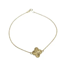 دستبند طلا زنانه طرح ونکلیف دورو مدل BSG73