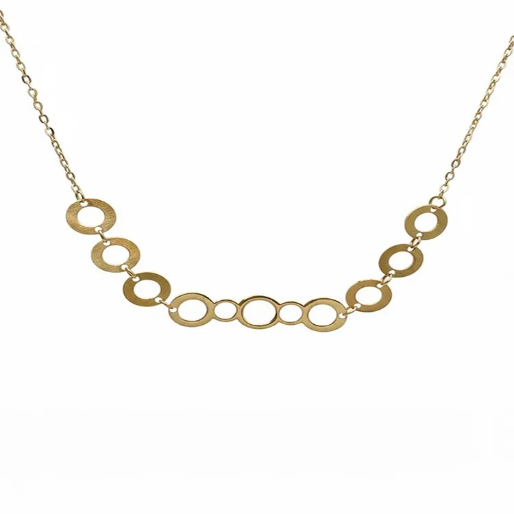 گردنبند طلا زنانه طرح دوریکای حلقه‌ای