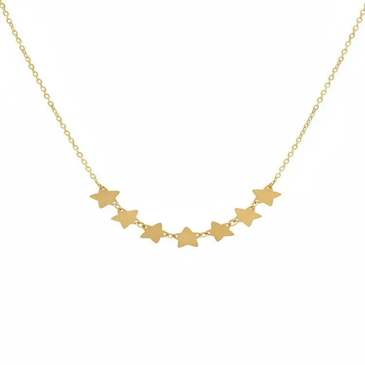 گردنبند طلا زنانه طرح دوریکای ستاره‌ای