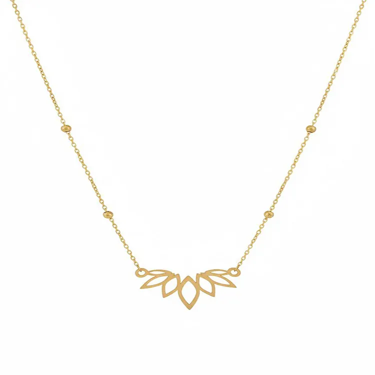 گردنبند طلا زنانه طرح دوریکا برگی