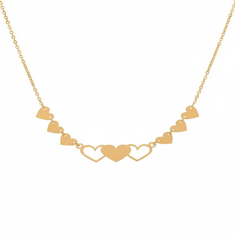 گردنبند طلا زنانه طرح دوریکای قلبی