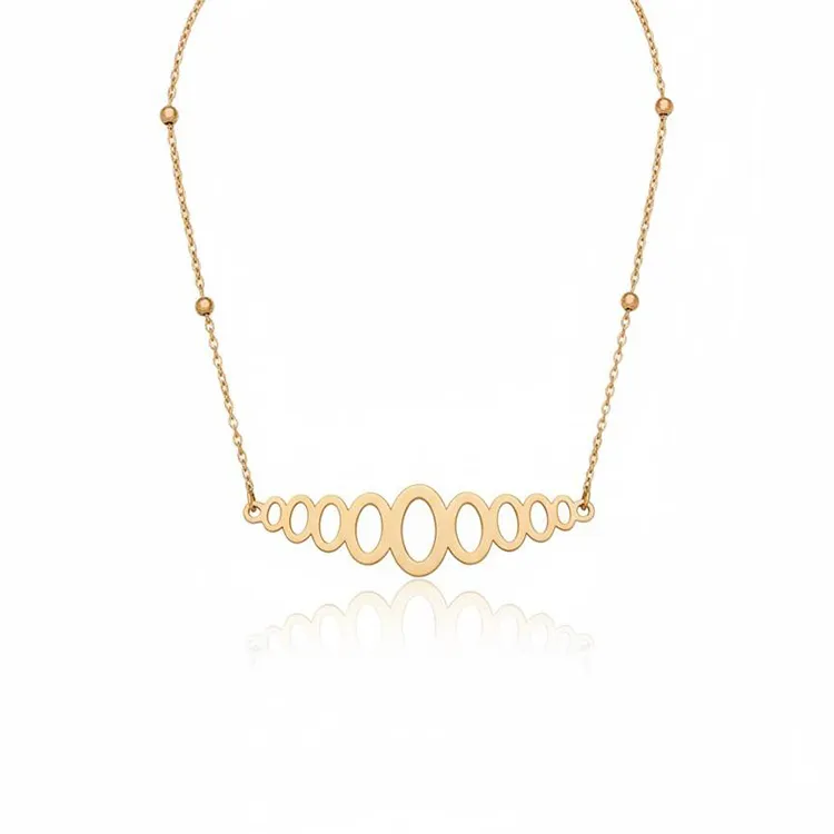 گردنبند طلا زنانه طرح دوریکای نیم‌تاجی