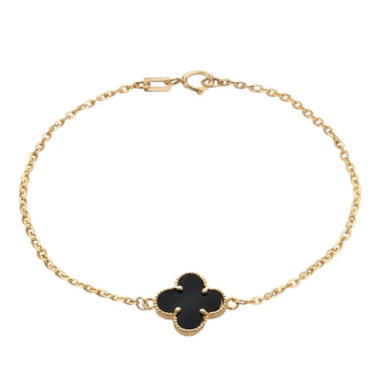 دستبند طلا زنانه طرح ونکلیف دورو