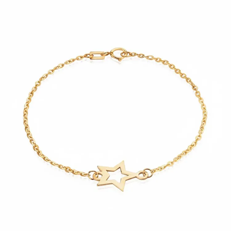 دستبند طلا زنانه طرح ستاره
