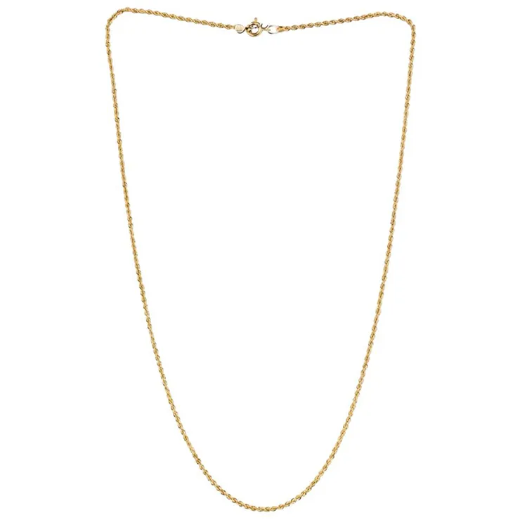 گردنبند طلا زنانه طرح زنجیر طنابی