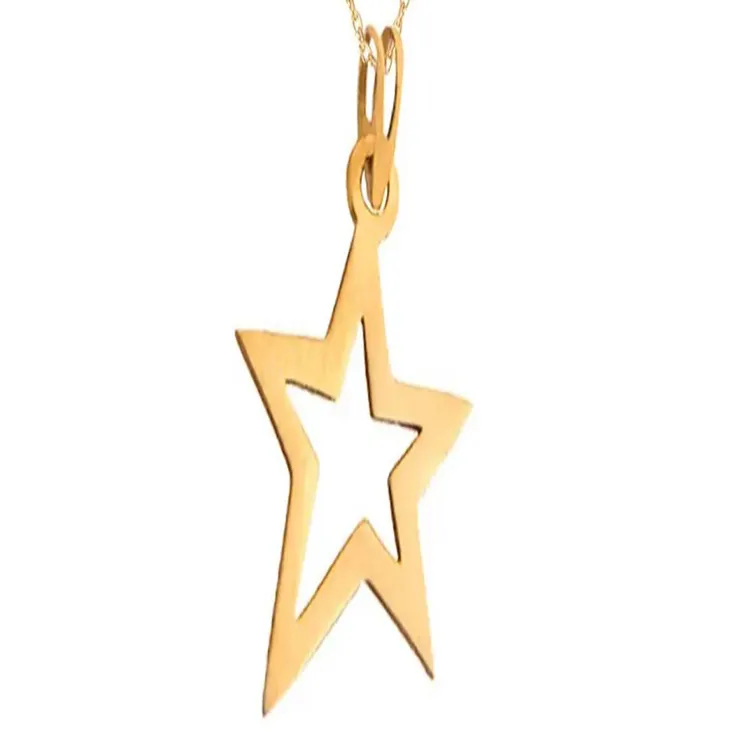 آویز بدون زنجیر طلا زنانه طرح ستاره