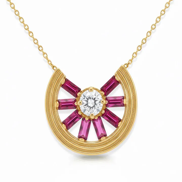 آویز های لوکس طرح گردنبند خورشید