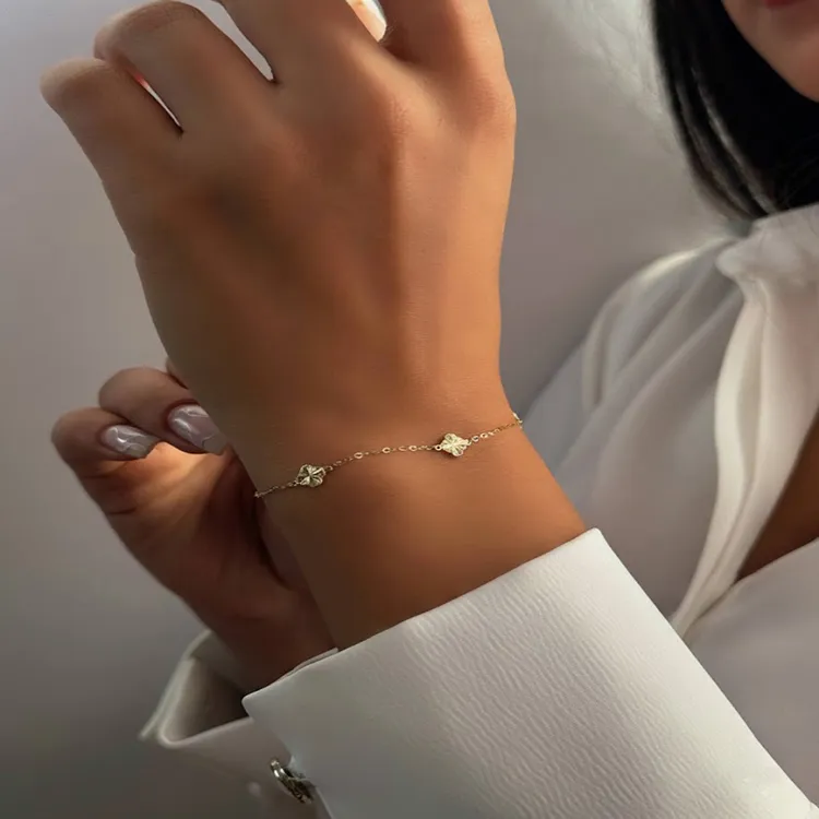 دستبند طلا زنانه طرح ونکلیف سوپر مدل