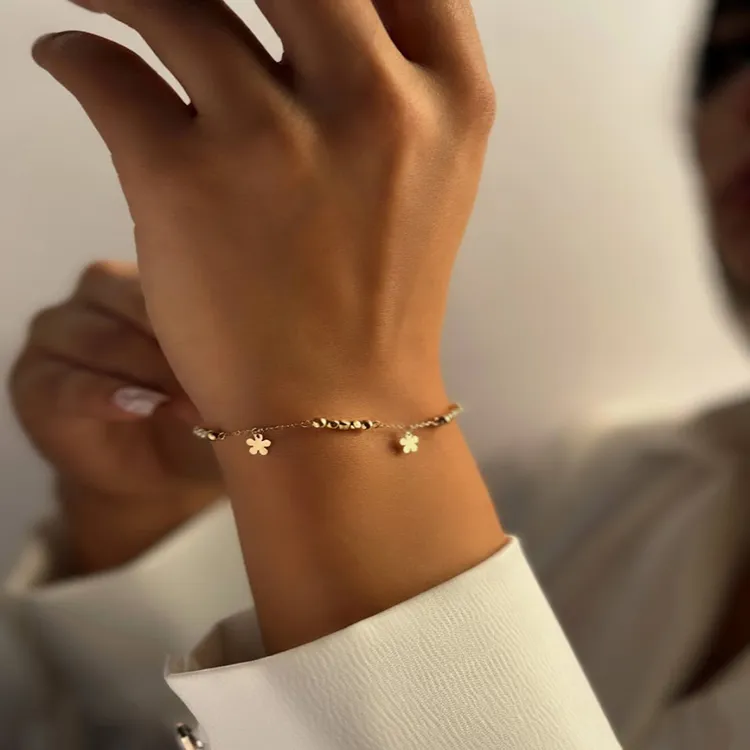 دستبند طلا زنانه طرح سوپر لوکس