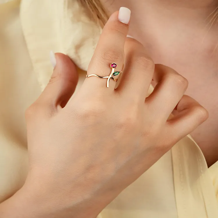 انگشتر طلا زنانه طرح شازده کوچولو