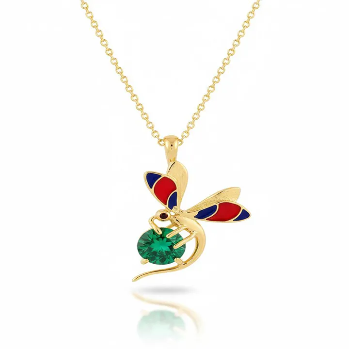 آویز لوکس طرح گردنبند سنجاقک