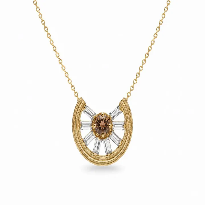 آویز های لوکس طرح گردنبند خورشید