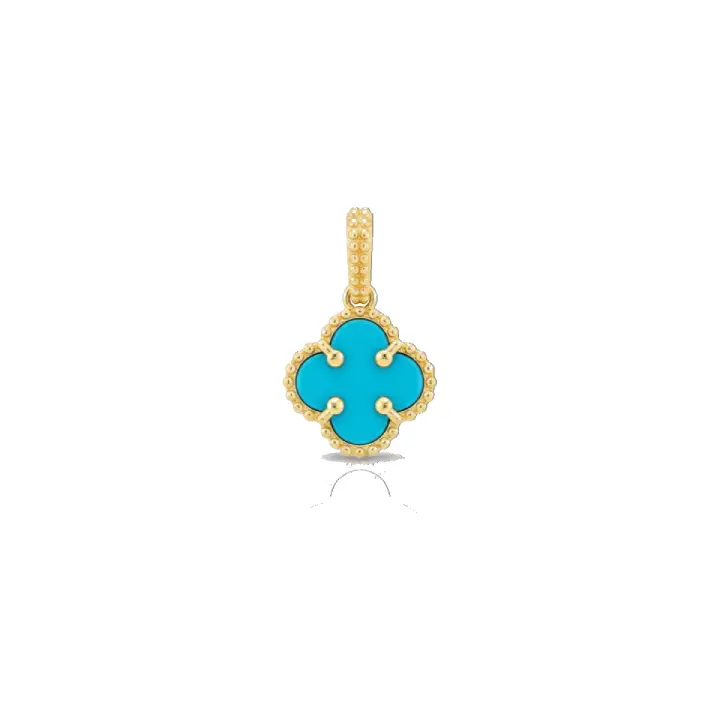 آویز ونکلیف آبی فیروزه ای Turquoise blue Vancliff pendant