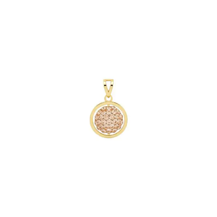 آویز گوی سواروفسکی رزگلد Swarovski rose gold ball pendant