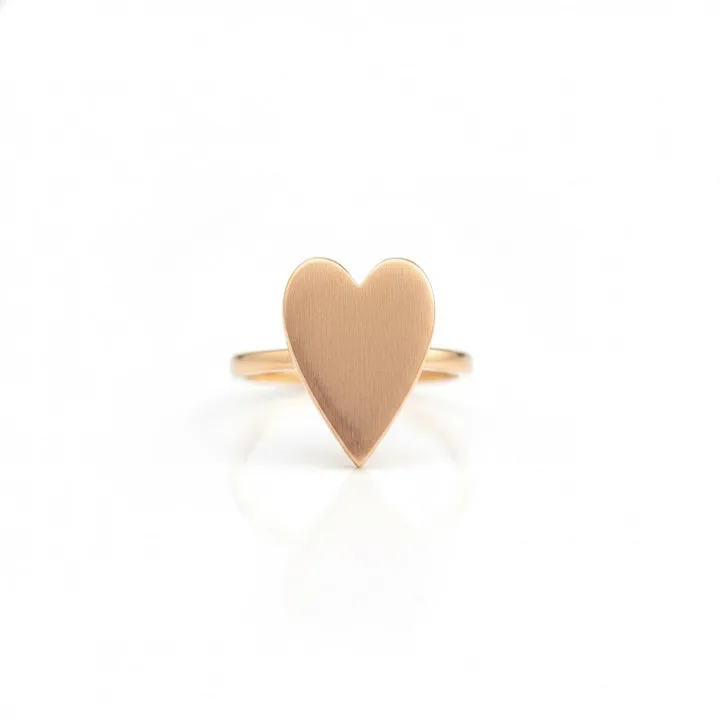 انگشتر مینیمال الای طرح قلب