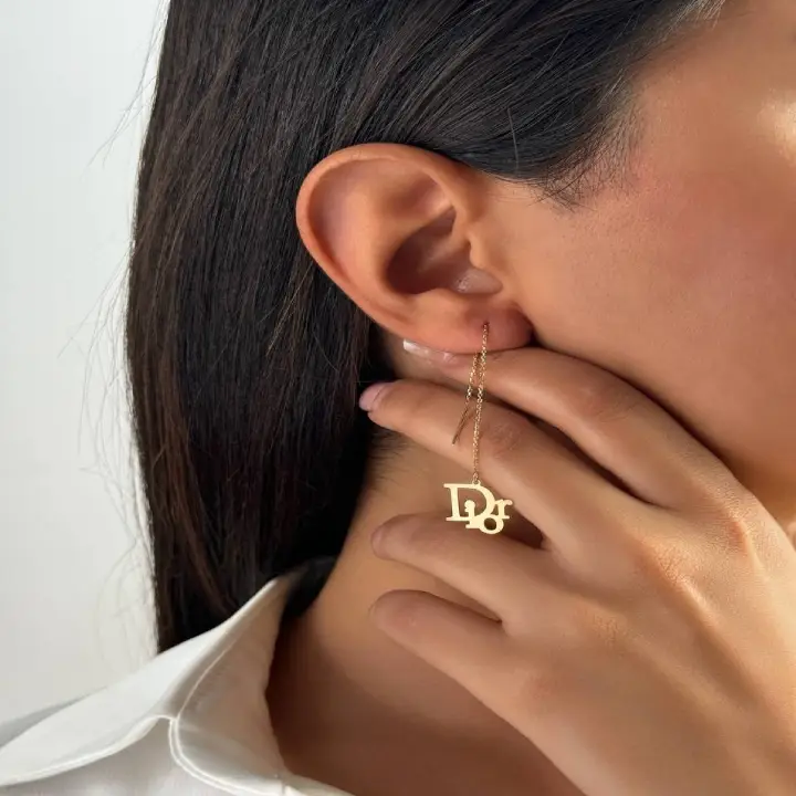 گوشواره بخیه - thread-earring