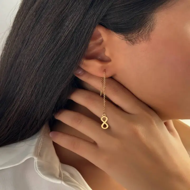 گوشواره بخیه بی نهایت earring-infinity-thread