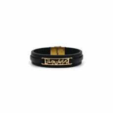 دستبند چرم مردانه طرح جان مدل 26121