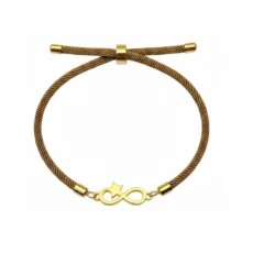 دستبند با پلاک طرح بی نهایت مدل 29381