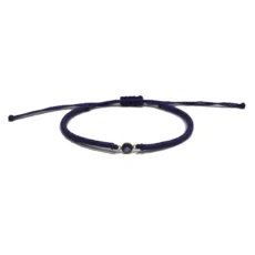 دستبند با پلاک طرح مارکو بنفش مدل 29491