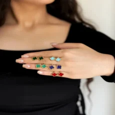 گوشواره میخی ونکلیف سنگ