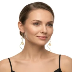 گوشواره کرلی،بخیه ای گل