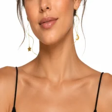 گوشواره کرلی،بخیه ای ماه و ستاره