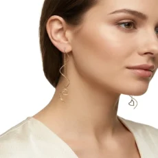 گوشواره کرلی،بخیه ای قلب