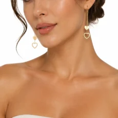 گوشواره آویز طرح قلب